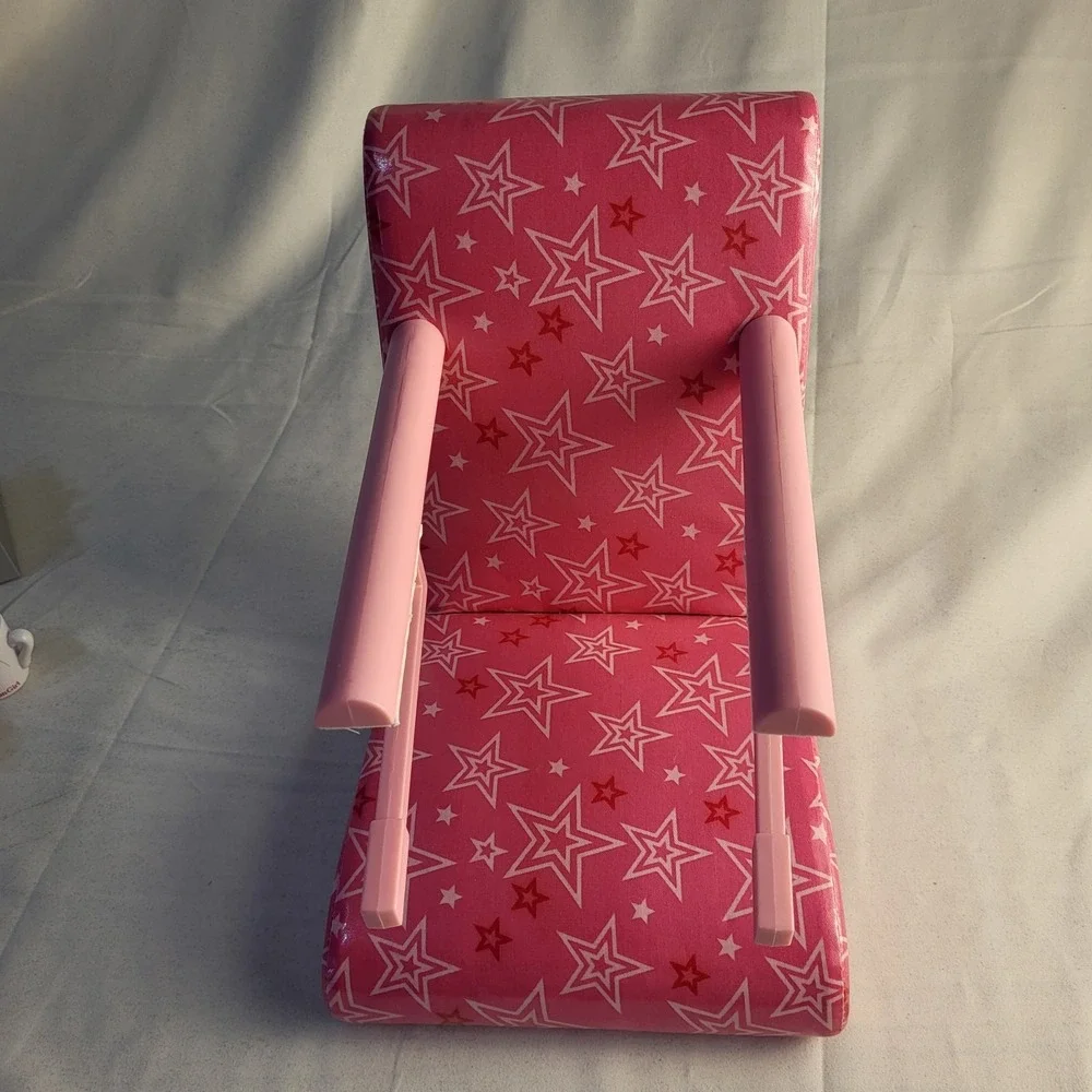 2017 American Girl Doll Pink Stars Bistro Cafe Treat Booster Counter High Chair